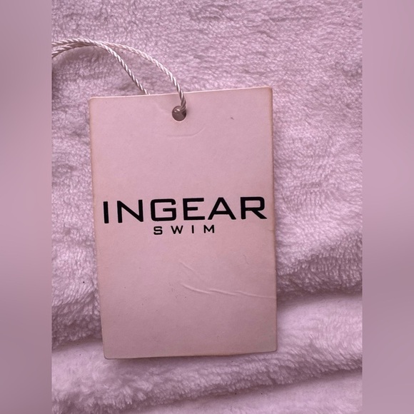 INGER BIKINI TOP GREEN And White Floral Tie size M Summer Pool Beach - Picture 8 of 9